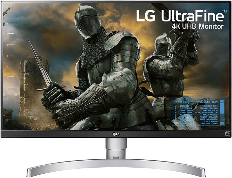 Photo 1 of LG 27UK650-W 27” Inch UHD (3840 x 2160) IPS Display with HDR 10, sRGB 99% Color Gamut, AMD FreeSync Technology, 3-Side Virtually Borderless Design
