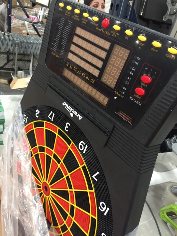 Photo 1 of Arachnid Cricket Pro 800 Electronic Dartboard with NylonTough Segments for Improved Durability and Playability and Micro-thin Segment Dividers for ReducedBounce-outs , Black
