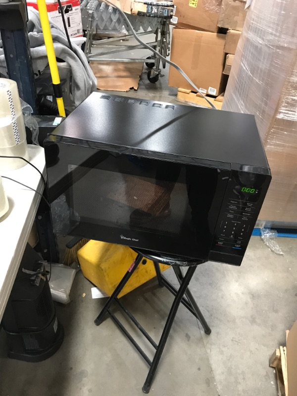 Photo 2 of 1.1 cu. ft. Countertop Microwave in Black with Gray Cavity
