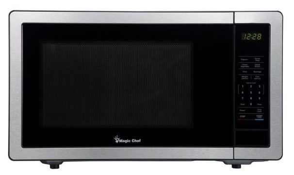 Photo 1 of 1.1 cu. ft. Countertop Microwave in Stainless Steel with Gray Cavity
