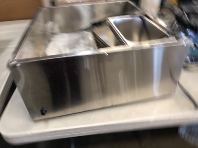 Photo 5 of 6-pan Food Warmer Commercial Food Steam Table 1500w 
DIRTY
