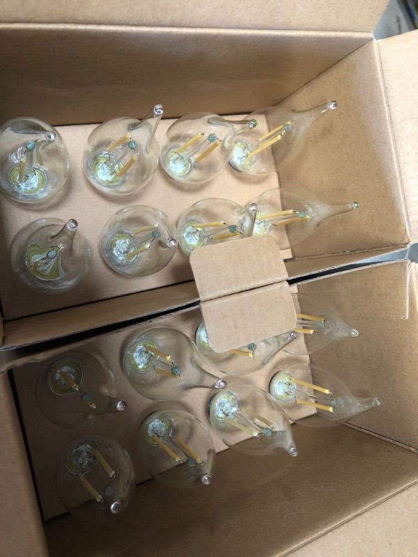 Photo 2 of 40-Watt Equivalent BA11 Non-Dimmable Clear Glass Filament Vintage Edison LED Light Bulb Soft White
2 box bundle