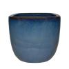 Photo 1 of 11.5 in. Blue Lagos Ceramic Planter

