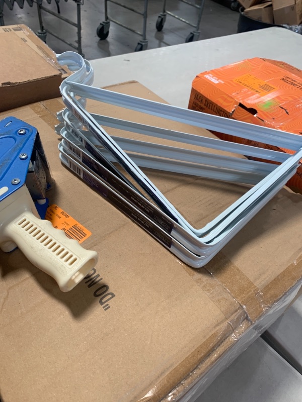 Photo 1 of 9 in. x 11 in. White Shelf Bracket and Rod Support
as is 5pk