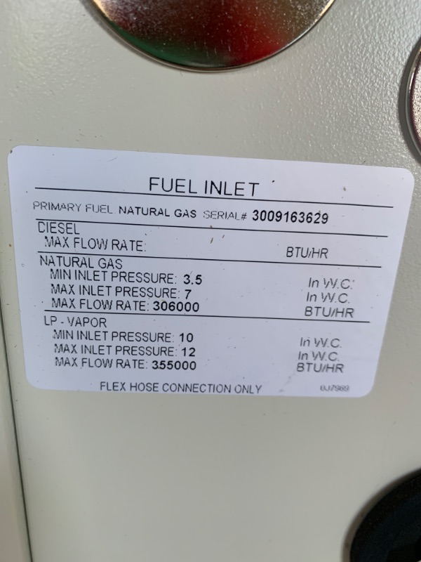 Photo 6 of 24,000-Watt (LP)/ 21,000-Watt (NG) Air Cooled Automatic Whole House Generator with WIFI and 200 Amp Transfer Switch
