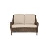 Photo 1 of Cambridge Brown Wicker Outdoor Patio Loveseat With Bare Chusions 