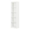 Photo 1 of 68.25 in. White Wood 5-shelf Standard Bookcase with Adjustable Shelves
