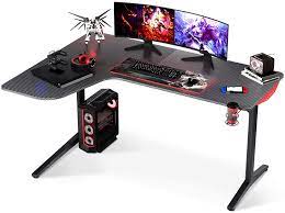 Photo 1 of Gaming Desk L-Shaped With Monitor Shelf - Black&Red
AS IS 39IN
