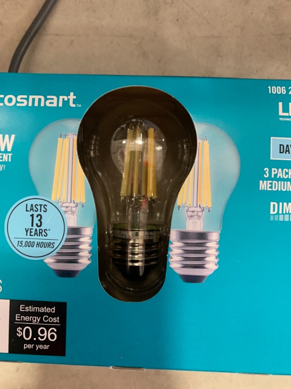 Photo 2 of 100-Watt Equivalent G25 Dimmable Globe Clear Glass Filament LED Vintage Edison Light Bulb Daylight (2 3-Packs)
