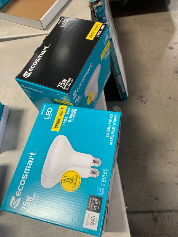 Photo 1 of 75-Watt Equivalent BR30 Dimmable LED Light Bulb Soft White (2 2-Packs)
