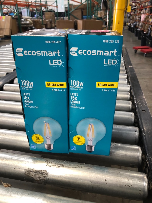 Photo 2 of 100-Watt Equivalent G25 Dimmable Globe Clear Glass Filament LED Vintage Edison Light Bulb Bright White (6-Packs)
