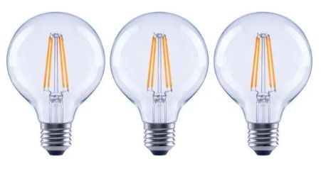 Photo 1 of 100-Watt Equivalent G25 Dimmable Globe Clear Glass Filament LED Vintage Edison Light Bulb Bright White (6-Packs)
