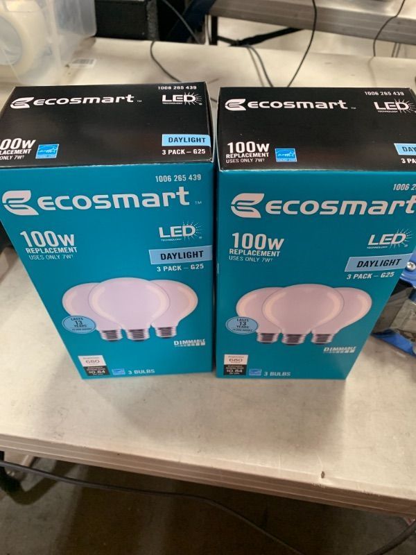 Photo 1 of 100-Watt Equivalent G25 Dimmable Globe Frosted Glass Filament LED Vintage Edison Light Bulb Daylight (2 3-Packs)
