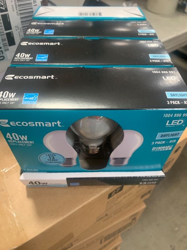 Photo 1 of 40-Watt Equivalent A19 Dimmable Clear Glass Filament Vintage Edison Decorative LED Light Bulb Soft White (4 3 Packs)