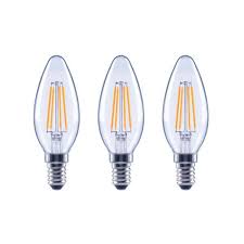 Photo 1 of 40-Watt Equivalent B11 Non-Dimmable Clear Glass Filament Vintage Edison LED Light Bulb Soft White (2 8-Packs)
