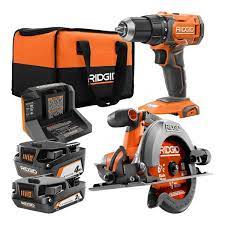 Photo 1 of 18V Cordless 1/2 in. Drill/Driver and 6-1/2 in. Circular Saw Combo Kit with 2.0 Ah and 4.0 Ah Battery, Charger, and Bag
