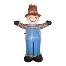 Photo 1 of 6 ft. Halloween Scarecrow Airblown Halloween Inflatable
