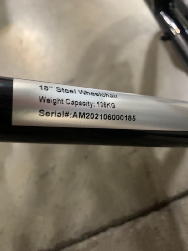 Photo 1 of 18in Lightweight Steel Wheelchair
