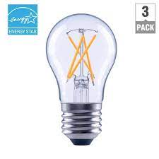 Photo 1 of 40-Watt Equivalent A15 Dimmable ENERGY STAR Clear Glass Filament Vintage Edison LED Light Bulb Bright White (4 3-Packs)
