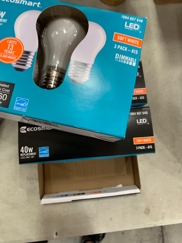 Photo 2 of 40-Watt Equivalent A15 Dimmable ENERGY STAR Frosted Glass Deco Filament LED Vintage Edison Light Bulb Soft White(4 3-Packs)
