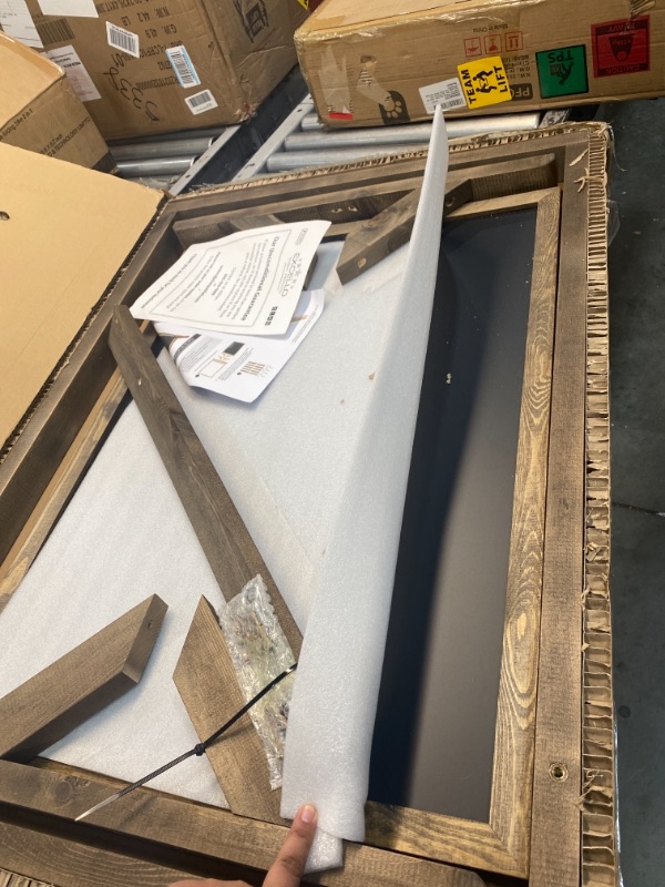 Photo 1 of Rustic Handcrafted Chalkboard Sign: Uniquely Designed Wooden Sidewalk Sign Message Board with Double Sided Display. Alternative to A-Frame and Sandwich Board Signs. Use Chalk or Liquid Chalk Markers.