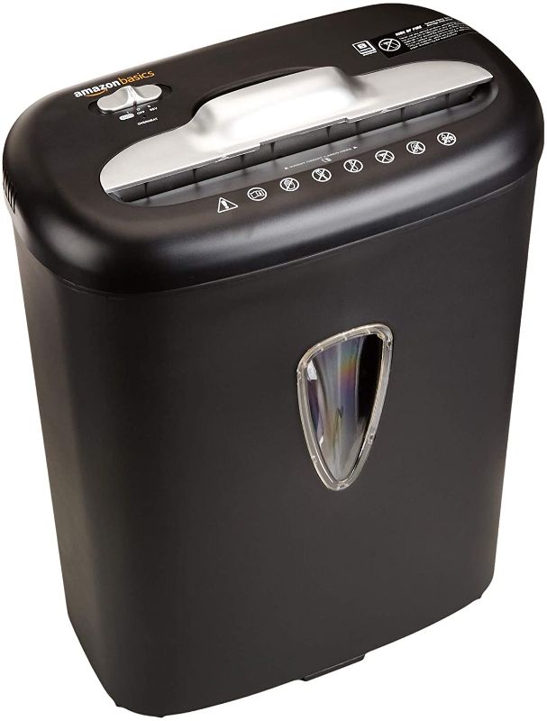 Photo 1 of AmazonBasics 8-Sheet Cross-Cut Paper and Credit Card Shredder and Shredder Sharpening 