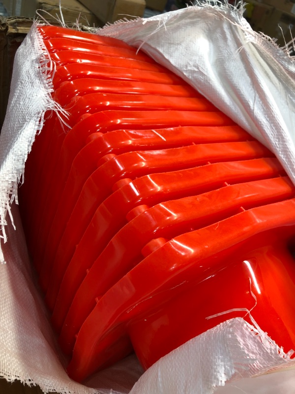 Photo 2 of [ 12 Pack ] 28" Traffic Cones Plastic Road Cone PVC Safety Road Parking Cones Weighted Hazard Cones Construction Cones Orange Parking Barrier Safety Cones Field Marker Cones Safety Cones (12)
