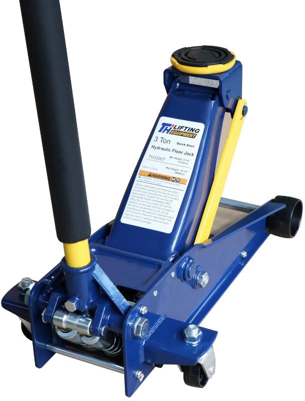 Photo 1 of Aain Heavy duty 3 Ton Floor Jack, Steel Hydraulic Service Jack Quick Rise With Double Pump Quick Lift, Blue HT3300
