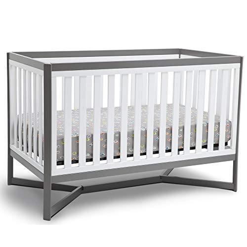 Photo 1 of Delta Children Tribeca 4-in-1 Baby Convertible Crib, White/Grey