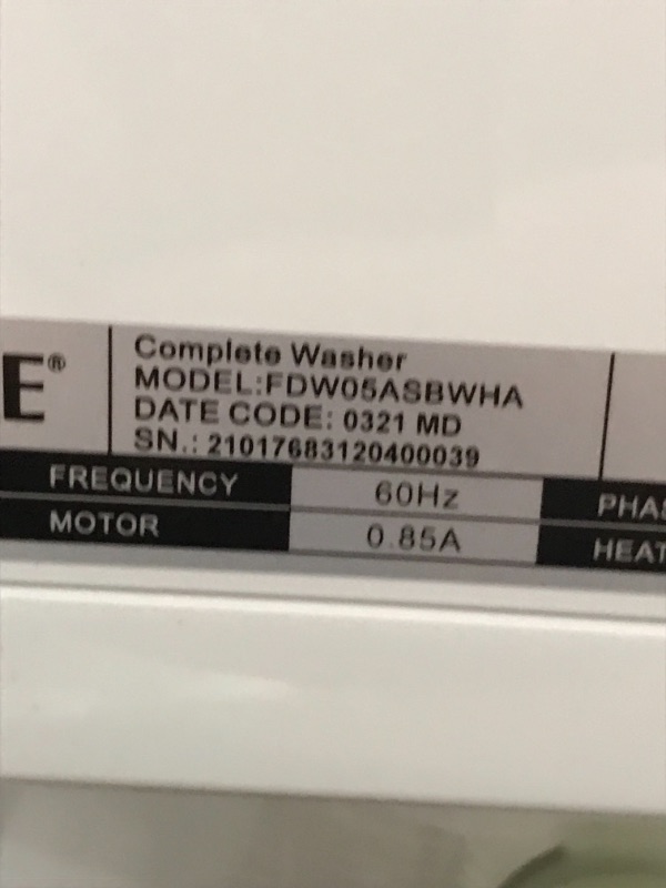 Photo 10 of Farberware FDW05ASBWHA Complete Portable Countertop Dishwasher with 5-Liter Built-in Water Tank, 5 Programs, Baby Care, Glass & Fruit Wash-Black/White
