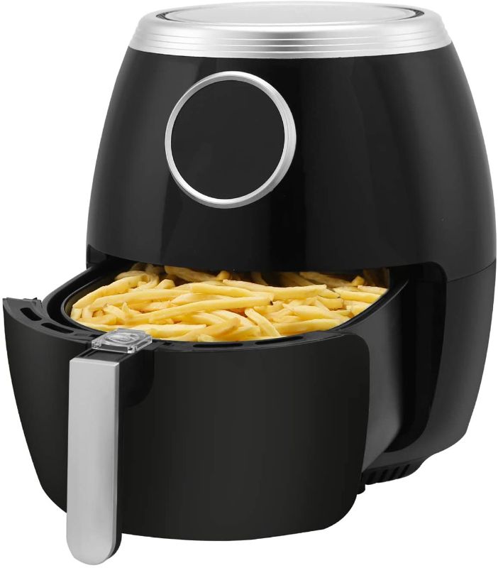 Photo 1 of R.W.FLAME Air Fryer 6.0 Quart 1500 Watts, Digital Control Temperature & 30 Min Timer ,with Recipe Book,Black
