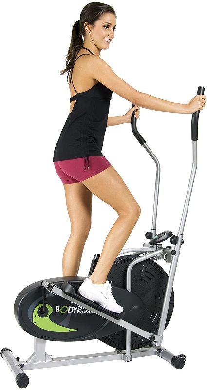 Photo 1 of Body Rider Body Flex Sports Elliptical Exercise Machine, at-Home Exercise Equipment Black/Green/Silver ,One Size
