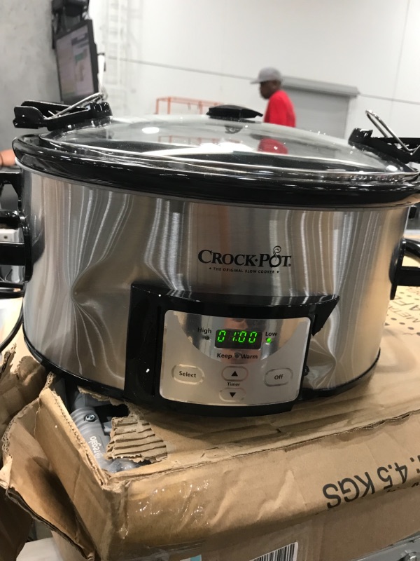 Photo 2 of Crock-Pot SCCPVL610-S-A 6-Quart Cook & Carry Programmable Slow Cooker with Digital Timer, Stainless Steel
