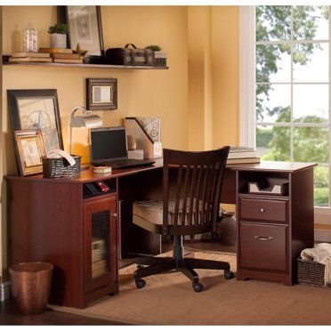 Photo 1 of box  1  of  2*** Bush Furniture Cabot 60W L Shaped Computer Desk, Espresso Oak (WC31830-03K)
