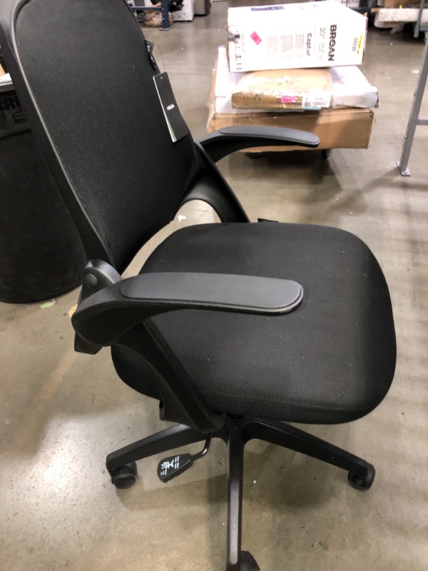 Photo 2 of Hbada Office Task Desk Chair Swivel Home Comfort Chairs with Flip-up Arms and Adjustable Height, Black
