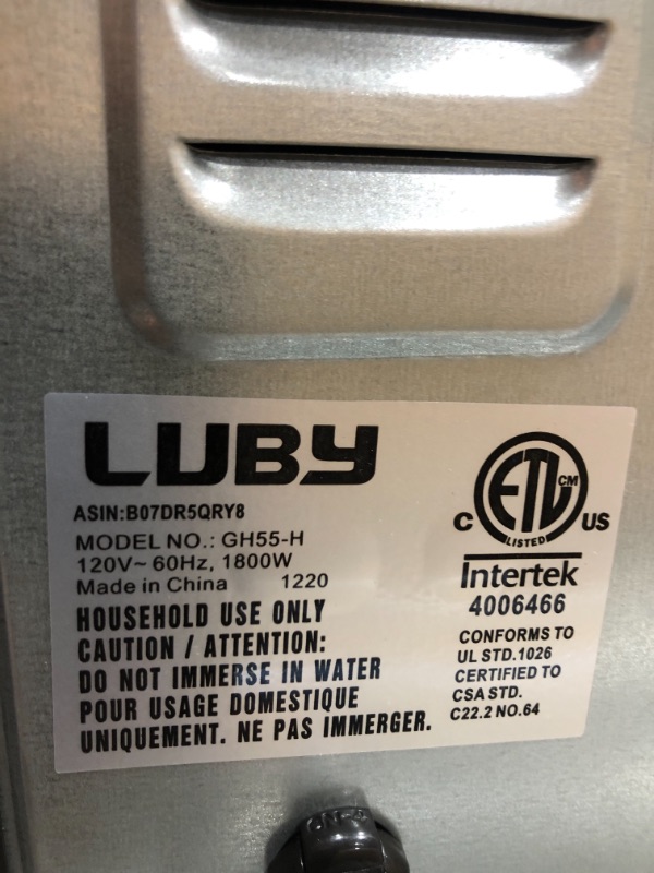 Photo 1 of LUBY Large Toaster Oven Countertop, French Door Designed, 55L, 18 Slices, 14'' pizza, 20lb Turkey, Silver
