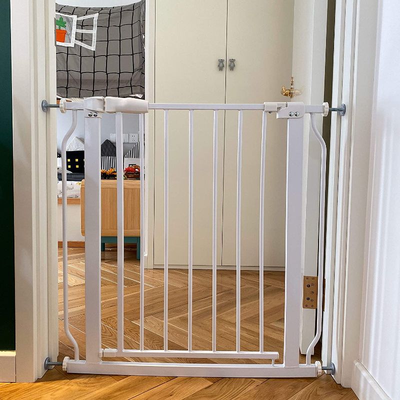 Photo 1 of BalanceFrom Easy Walk-Thru Safety Gate for Doorways and Stairways with Auto-Close/Hold-Open Features-
Style Name: 29.1 - 33.8 inch