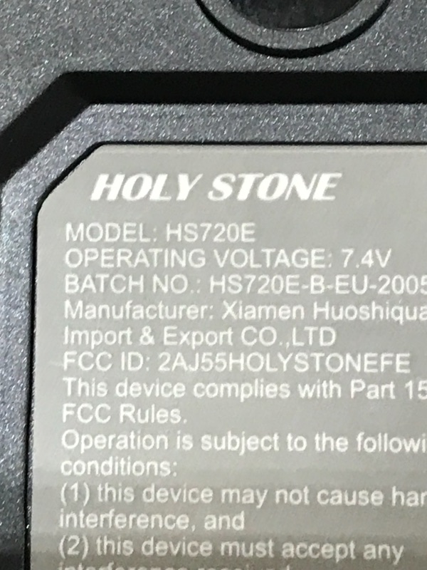 Photo 1 of Holy Stone HS720E 4K EIS Drone with UHD Camera for Adults GPS Quadcopter for Beginner with 46 mins Flight Time Brushless Motor 5GHz FPV Transmission Auto Return Home


//tested, powers on. controller connects// drone will not fly-malfunctions