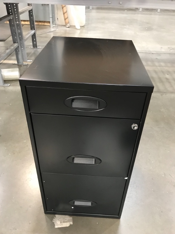 Photo 2 of Lorell Soho 3-Drawer File Cabinet, Black