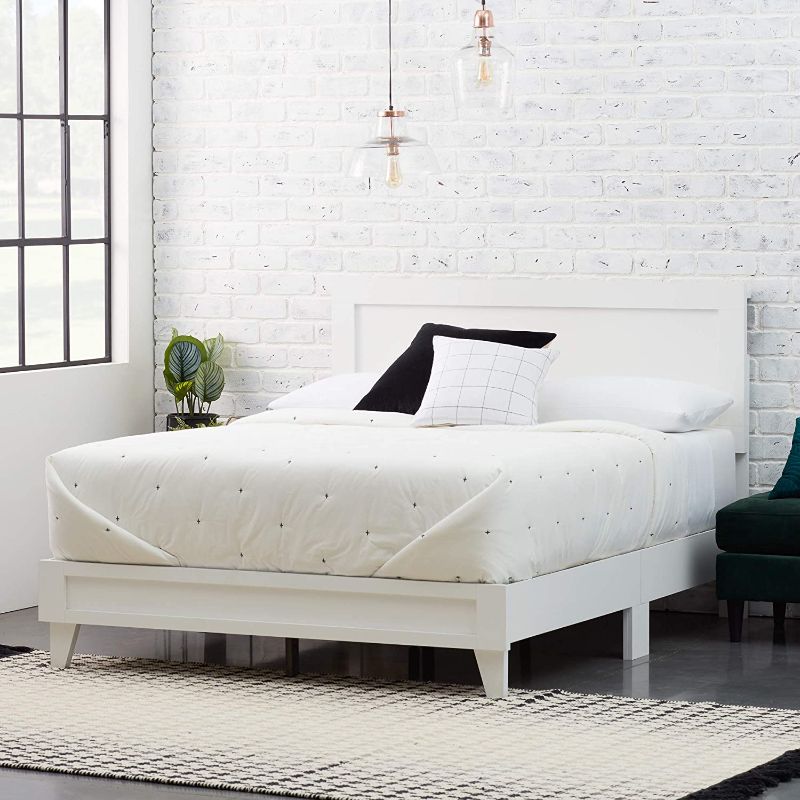 Photo 1 of  Everlane Home Weston Wood Bed Platform Queen White  QUEEN 