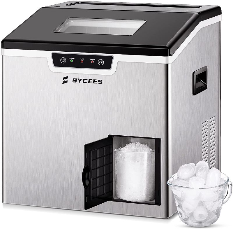 Photo 1 of does not freeze!
SYCEES 2-in-1 Countertop Ice Maker Machine & Ice Shaver - 44lbs/Day, 18 Ice Cubes in 11 Mins, Automatic/Manual Water Filling with Water Filter, Basket and Scoop, Stainless Steel, ETL Listed
