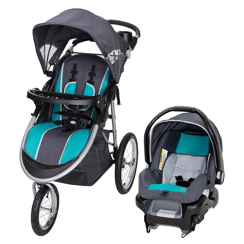 Photo 1 of Baby Trend Pathway 35 Jogger Travel System, Optic Teal
