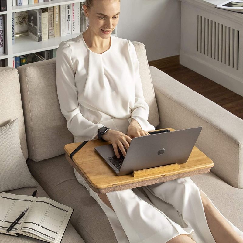 Photo 1 of Oversized Lap Desk,wishacc Portable Bamboo Lap Desk Tray for Home Office (Fits up to 17.3” Laptop)
