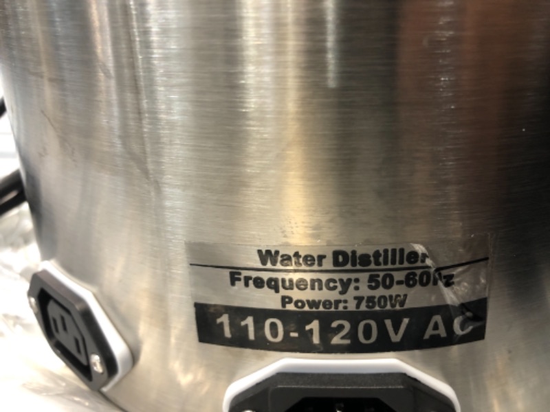 Photo 3 of  Gallon Water Distiller, 4L Brushed 304 Stainless Steel Home Countertop Distiller Water Machine, UL Listed Distilled Water Maker, Distill Distilling Water Purifier Distillers to Make Clean Water
