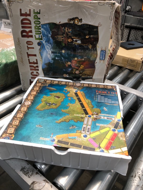 Photo 1 of Ticket to Ride Europe Board Game 15th Anniversary Deluxe Edition | Family Board Game | Train Game | Ages 8+ | For 2 to 5 players | Average Playtime 30-60 minutes | Made by Days of Wonder
