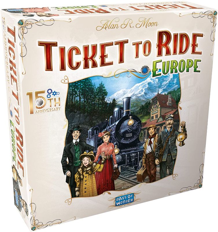 Photo 1 of Ticket to Ride Europe Board Game 15th Anniversary Deluxe Edition | Family Board Game | Train Game | Ages 8+ | For 2 to 5 players | Average Playtime 30-60 minutes | Made by Days of Wonder
