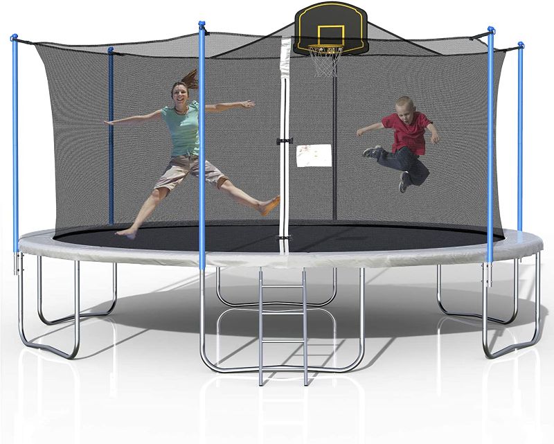 Photo 1 of ***BOX 3 OF 3 ONLY***  Tatub 1000LBS 16FT Trampoline for Kids, Outdoor Trampoline with Safety Enclosure Net Basketball Hoop and Ladder, Trampoline for Adults
BOX 3 OF 3 ONLY MISSING OTHER BOXES 