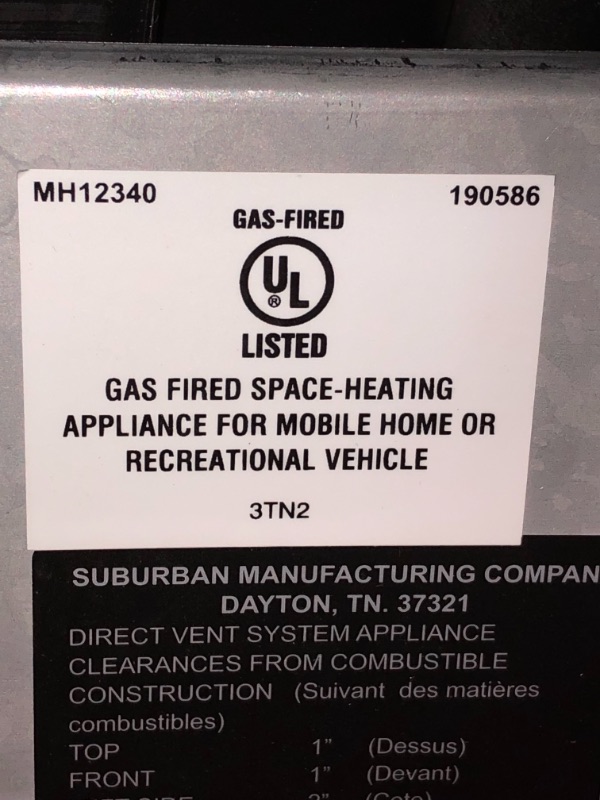 Photo 4 of Suburban Furnace 2456A 40,000 BTU (P-40)
