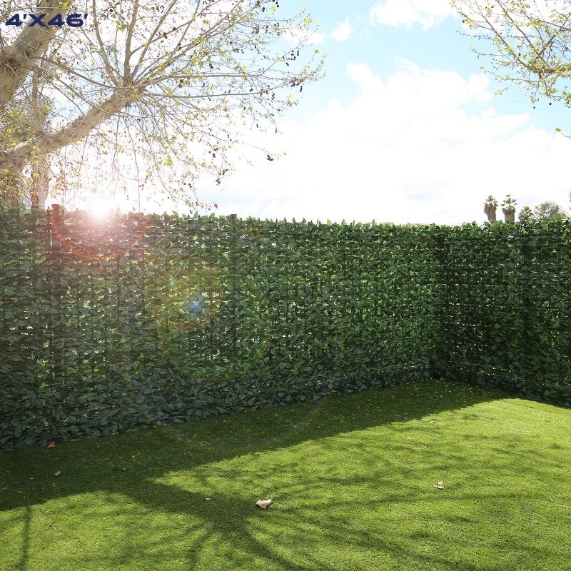 Photo 1 of  Hedge Faux Ivy Fence Privacy Screen Fake Leaf Balcony Fencing and Vine Greenly UV Procted Wall Decore Outdoor Garden Decorartion