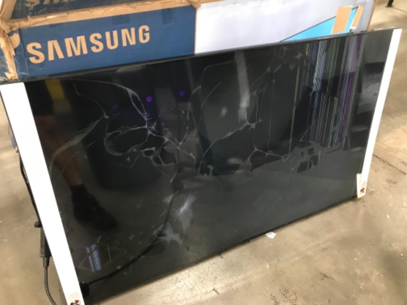 Photo 1 of (not functional; damaged screen/pixels) SAMSUNG 65-inch Class Crystal UHD TU-8000 Series - 4K UHD HDR Smart TV with Alexa Built-in (UN65TU8000FXZA, 2020 Model)